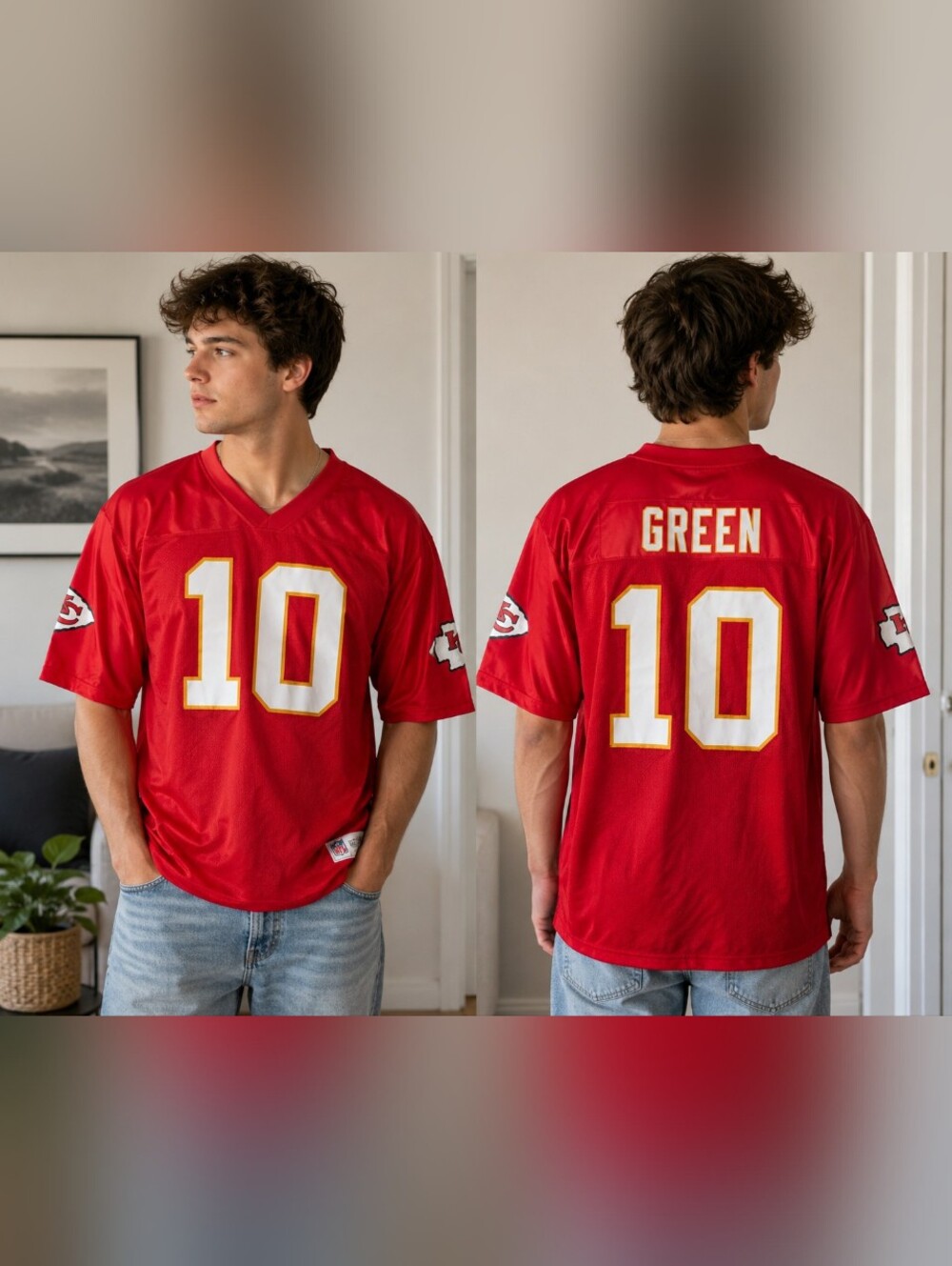 Kansas City Chiefs #10 Trent Green Youth XL NFL‎ Jersey Like Shirt Red